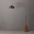 Mid-Century Modern 92" Tambo Floor Lamp,1980s - Mid Century Arc Lamp, Black Nickel Body Finish, Dimmable, Dark Walnut Base For Sale - Image 3 of 9