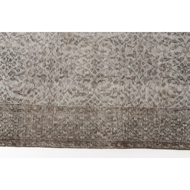 Vintage Light Grey Oushak Rug For Sale - Image 6 of 10