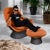 1970s 1972 Original Warren Platner for Knoll Orange Easy Chair and Ottoman For Sale - Image 5 of 13
