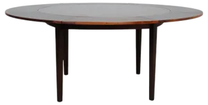 Circular Flip-Flap Dining Table of Rosewood from Dyrlund, 1960s
