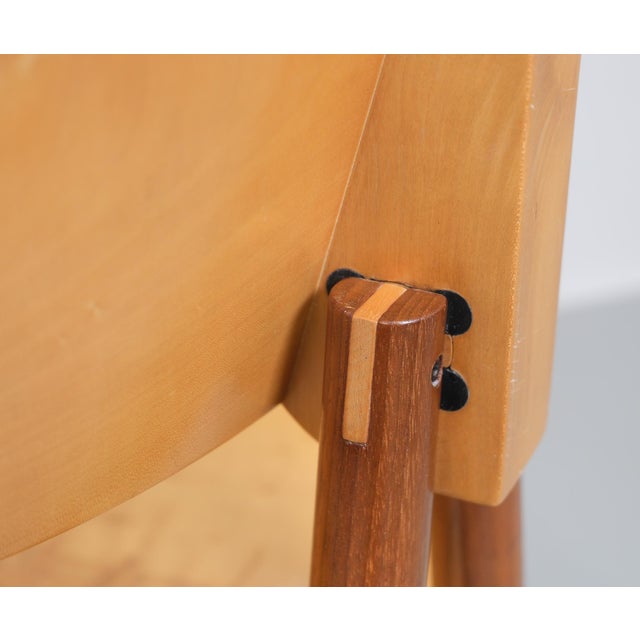 Postmodern Walnut & Maple Desk Chair, 1980s For Sale - Image 13 of 15
