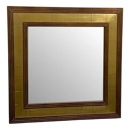 Vintage Mirror with Wooden Frame, 1970s For Sale