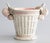 Chinoiserie Mid 20th Century Italian Blush Pink Majolica Faux Bamboo & Fruit Wine Cooler Champagne Ice Bucket For Sale - Image 3 of 13