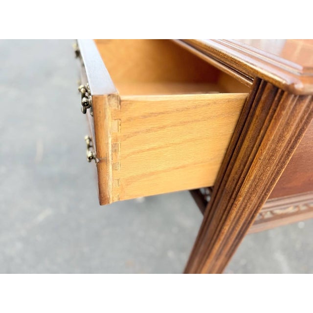 Late 20th Century Pair of Chippendale Style Altavista Virginia Inlaid Side End Tables by Lanes For Sale - Image 10 of 18