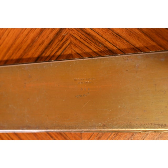 Bronze Tiffany Studios New York "Zodiac" Bronze Rocker Blotter and Blotter Ends, Circa 1910 For Sale - Image 8 of 13