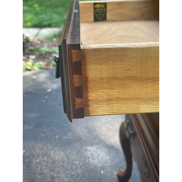 Mid-Century Maddox of Jamestown Mahogany Slant Front Secretary Desk For Sale - Image 13 of 18
