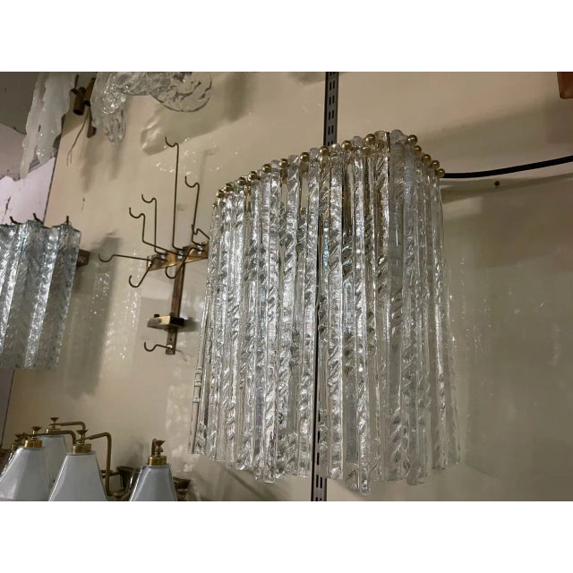 Toni Zuccheri Murano Glass and Brass Sconces, 1980s, Set of 2 For Sale - Image 4 of 12
