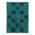 Vintage Swedish Rya Rug, Teal With Color-Block Checkerboard - Rug & Kilim For Sale