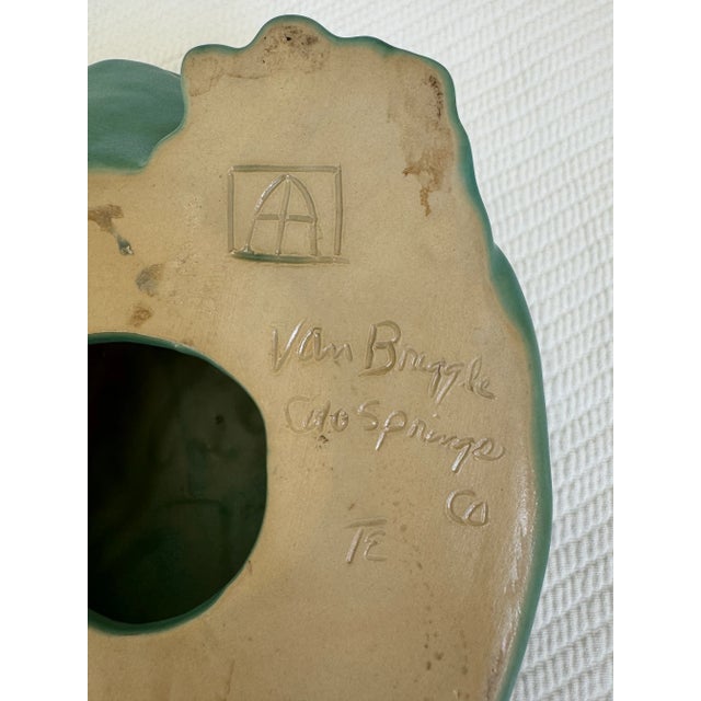 Vintage Van Briggle Pottery Turquoise Frog Garden Ornament For Sale - Image 9 of 9