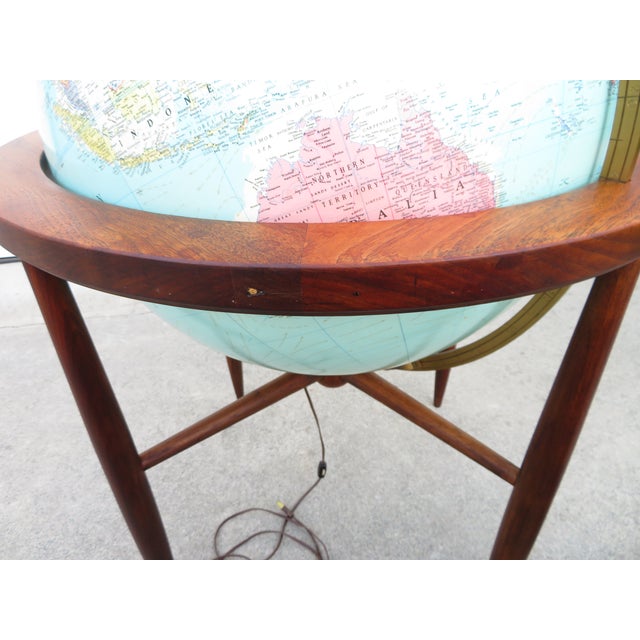 Vintage Mid Century Modern Replogle 24" Library Globe ~ Floor Lamp ~ Pearsall / McCobb Era For Sale - Image 17 of 18