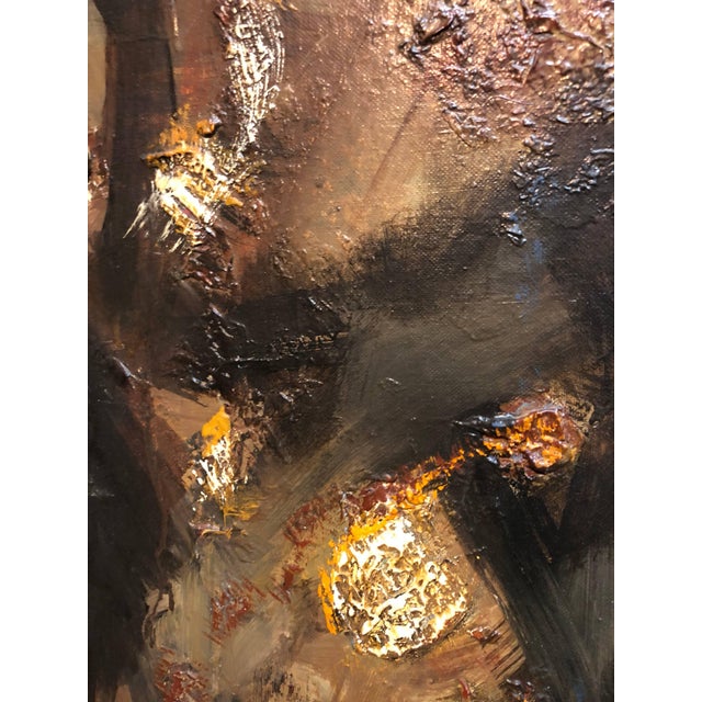 Rene Couturier, French Gestural Abstract Expressionist Textured Oil Painting, c.1970 For Sale In Miami - Image 6 of 7
