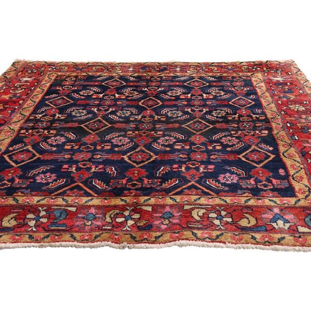 Traditional Antique Persian Lilihan Rug, 05'01 X 06'03 For Sale - Image 3 of 10