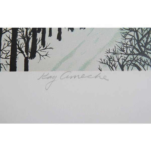Kay Ameche Walden Pond In Winter Serigraph Chairish