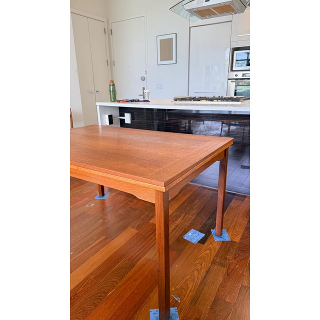 1960s Danish Teak Draw-Leaf Extension Dining Set — Table — Made in Denmark, C. 1960s For Sale - Image 5 of 7