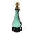 1960s French Vallauris Ceramic Table Lamp, Black & Aqua, Model 5907 For Sale