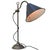 British blue enamel and nickel plated brass desk light 2,5 meter black cotton flex, plug and switch Available with UK / US...