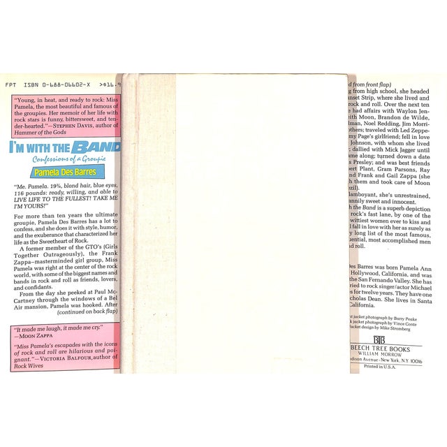 DES BARRES, Pamela [304] pp. Beech Tree Books 1987 8 1/2" x 6" Pamela Des Barres (September 9, 1948) is an American rock...