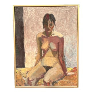 Ann Strömberg, Nude Study, Oil on Canvas, Framed For Sale