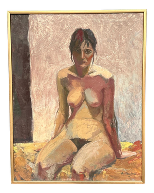 Ann Strömberg, Nude Study, Oil on Canvas, Framed