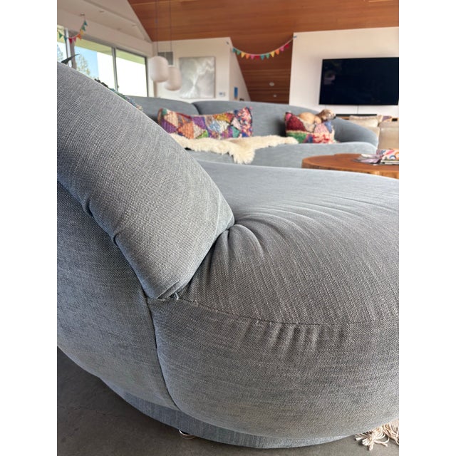 Attributed to Milo Baughman Serpentine Sectional Sofa Mid Century Modern For Sale In Los Angeles - Image 6 of 12