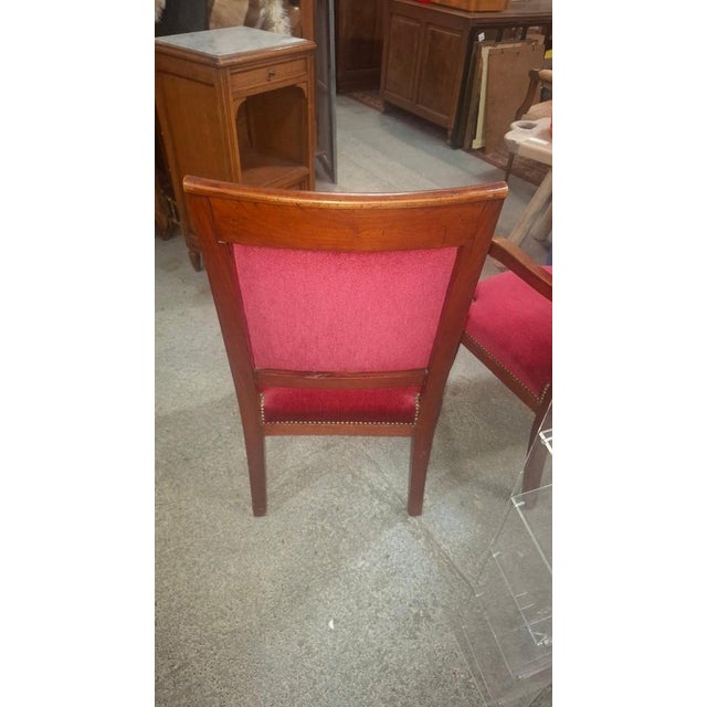 Traditional Empire Cherry Red Armchairs, 1890, Set of 2 For Sale - Image 3 of 10