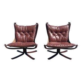 Set of Falcon Chairs attributed to Sigurd Ressell, 1970s For Sale