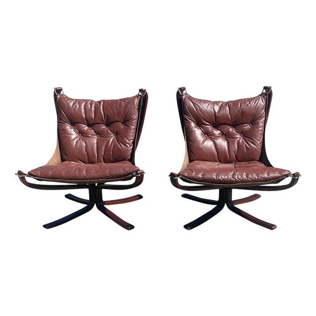 Set of Falcon Chairs attributed to Sigurd Ressell, 1970s For Sale