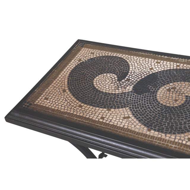 Late 20th Century Mediterranean Style Console Table and Wine Rack For Sale - Image 5 of 9