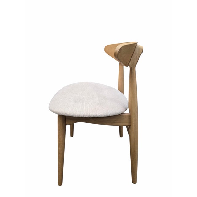 Hans Wegner Mid 20th Century MCM Beachwood Hans Wegner Style Chair For Sale - Image 4 of 8