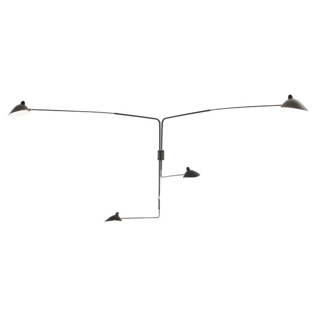 Sconce with Four Rotating Straight Arms by Serge Mouille For Sale
