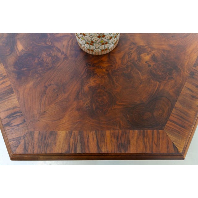 Antique Danish Hexagonal Walnut Burl Center Table, 1880s For Sale - Image 18 of 18
