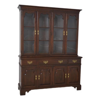 Ethan Allen Georgian Court Cherry China Cabinet For Sale