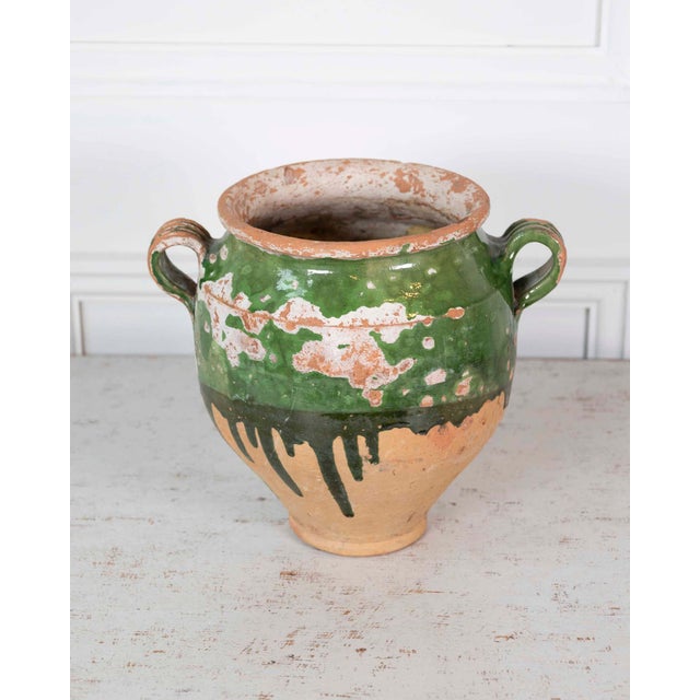 Mid 19th Century French 19th Century Green-Glaze Confit Pot For Sale - Image 5 of 10