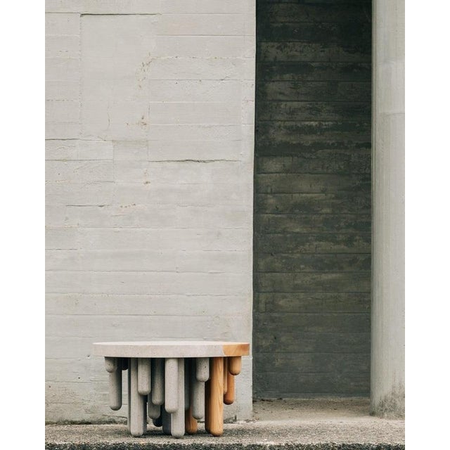 Matek rooted coffee table in recycled composite by project materia. Designed by oliver thygesen. Dimensions: ø 60 x h 35,5...