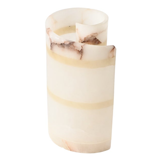 Alabaster Spiral Table Lamp, 1990s For Sale