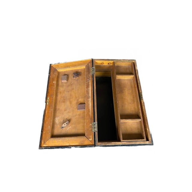 English Vintage Wooden Tools Chest For Sale - Image 3 of 4
