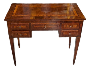 Small Louis XVI Walnut-Paneled Desk, 1700s