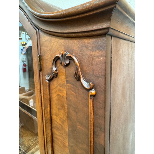 Queen Anne Mahogany China Cabinet, Antique For Sale - Image 9 of 12