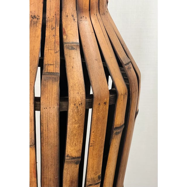 BoHo Chic Split Bamboo Floor Vase For Sale In Mobile - Image 6 of 9