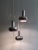 The cascade pendant lamp has a chrome ceiling plate and three chrome with black detail around lamps, the length of the...