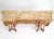 English Antique English Hand-Carved Oak Wood Marble Top Continental Console Table For Sale - Image 3 of 12