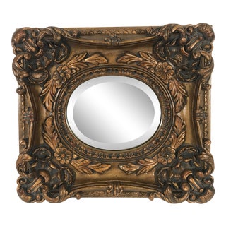 1950s Vintage French Baroque-Style Framed Mirror For Sale