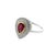 Modern 18k Gold Ring With 0.88ct Pear-Cut No Heat Certified Ruby & Diamonds Size 7.5 For Sale - Image 3 of 10