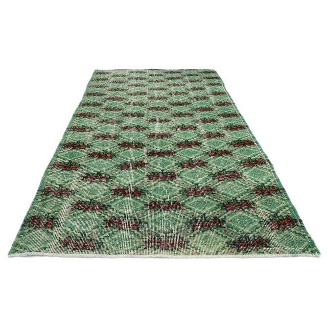 Shabby Chic Distressed Vintage Turkish Sivas Rug - 03'05 X 06'03 For Sale - Image 3 of 5