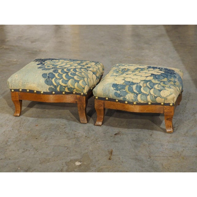 Pair of 19th Century French Louis Philippe Fruitwood and Tapestry Foot Stools For Sale - Image 15 of 15