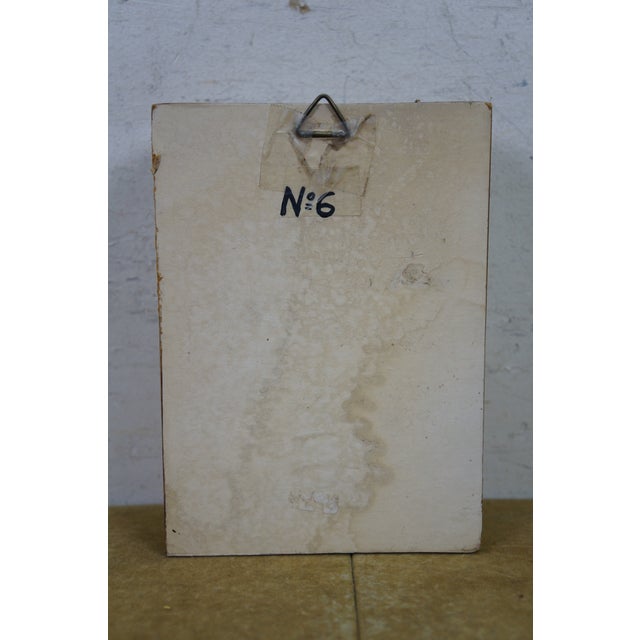 Vintage Folk Art Miniature Shadowbox Composition Boy Doll Figurine 7" For Sale - Image 4 of 9