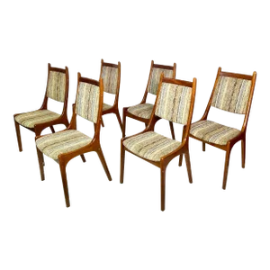 Mid-Century Teak Dining Chairs From R. Huber & Co Set of 6