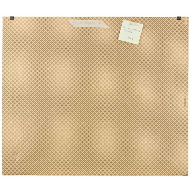 Sirio Pellegrini, Still Life with Fruit, Oil Painting, 1968 For Sale - Image 4 of 5