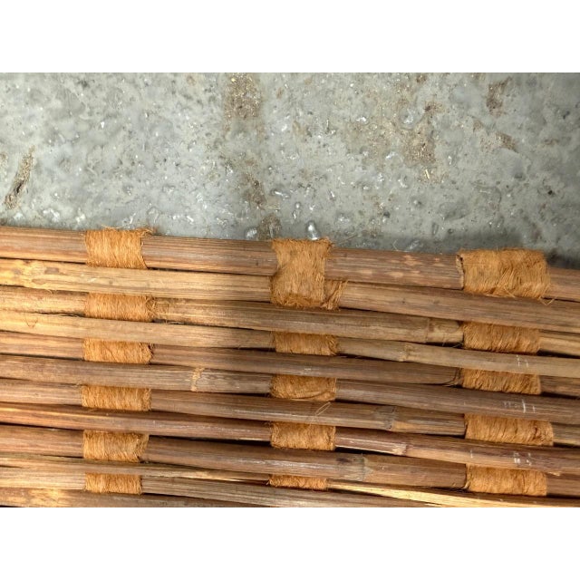 Andrianna Shamaris Handwoven and Bamboo Bark Mat For Sale - Image 13 of 18