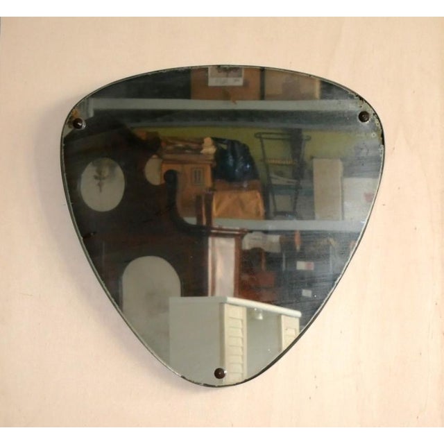 Italian Modernist Triangular Mirror, 1950s-1960s For Sale - Image 11 of 11